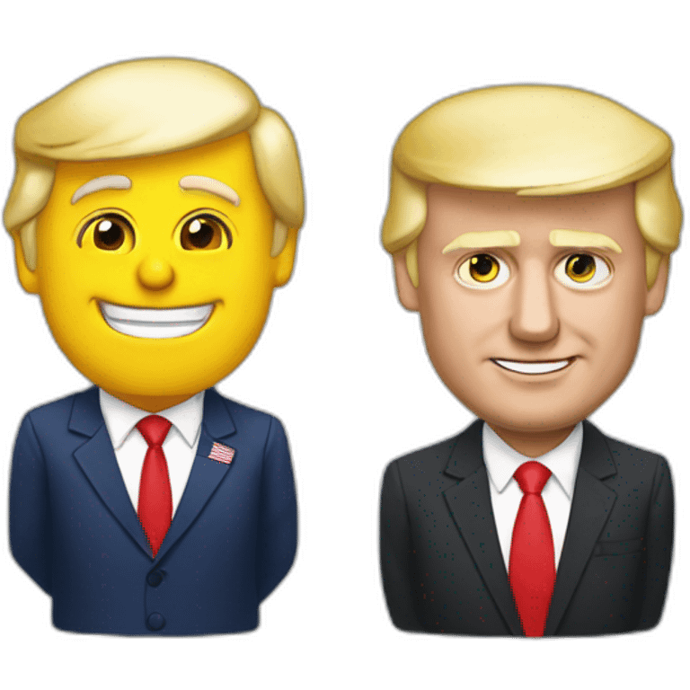 Macron qui dore avec donald trump emoji