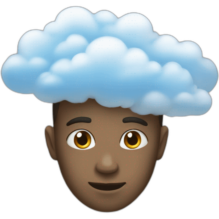 Head full of clouds emoji