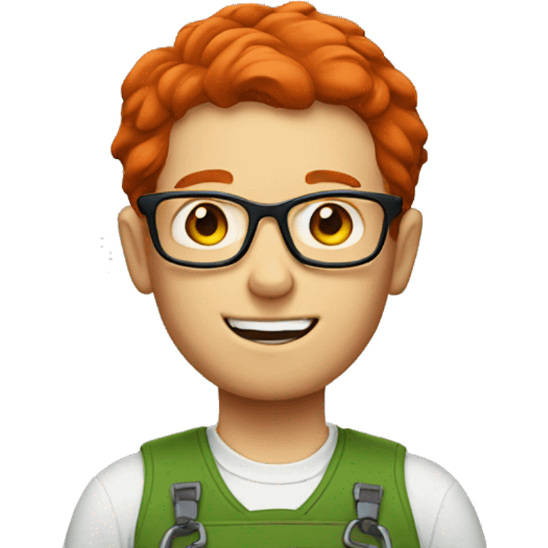 Gardener with red hair and glasses emoji