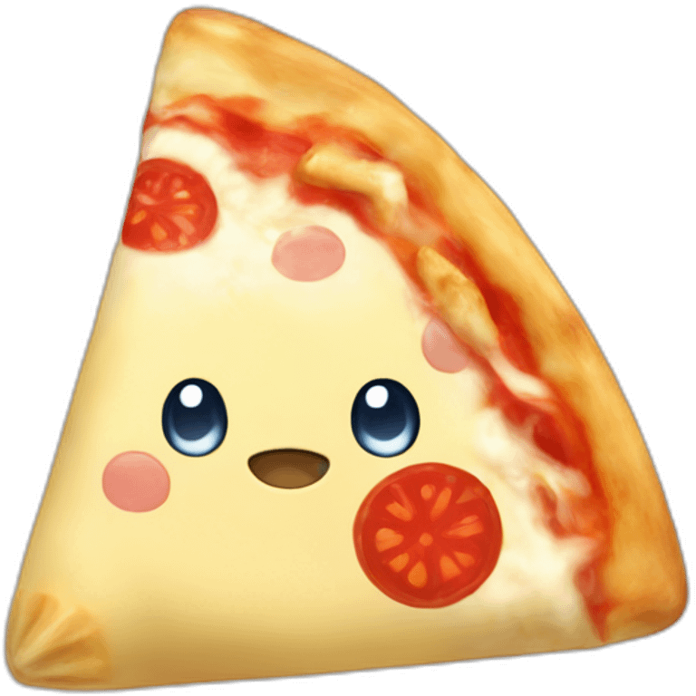 Togepi but the shell is pepperoni pizza emoji