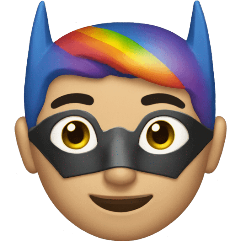 Gay Batman rainbow emoji