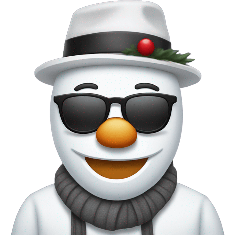 A snowman that’s a gangster rapper. emoji