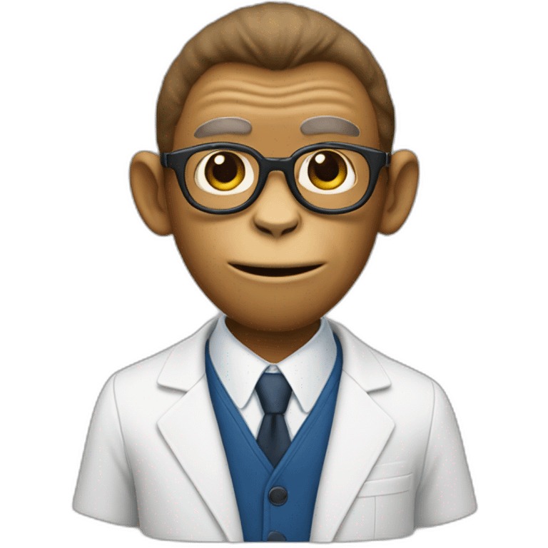 monkey professor with kenzo clothing emoji