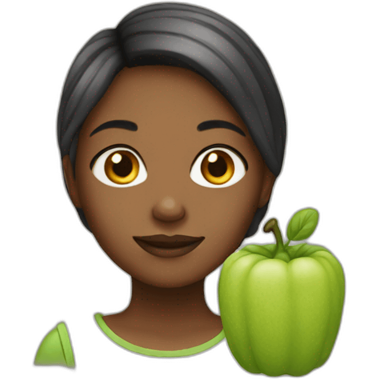 Vegan girl emoji