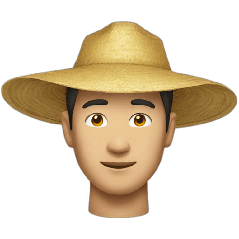 chinese-man-straw-hat emoji