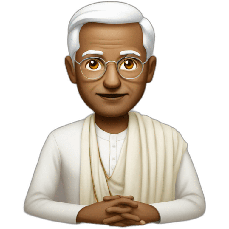 Mahatma meets trump emoji