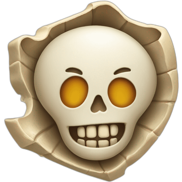 smiling bone fragments emoji