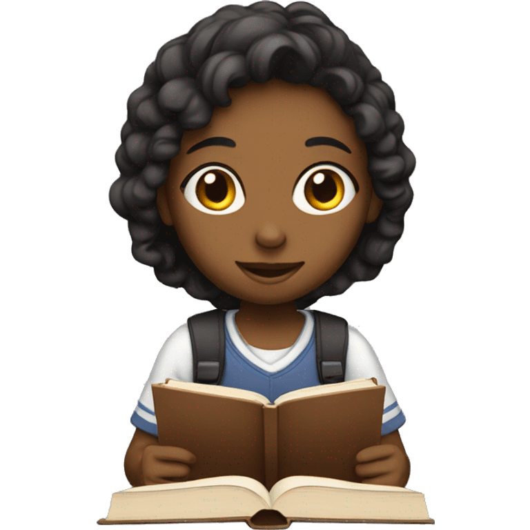 A girl that studying emoji