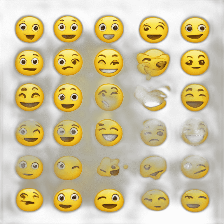 emoji showing all yellow face smilies emoji