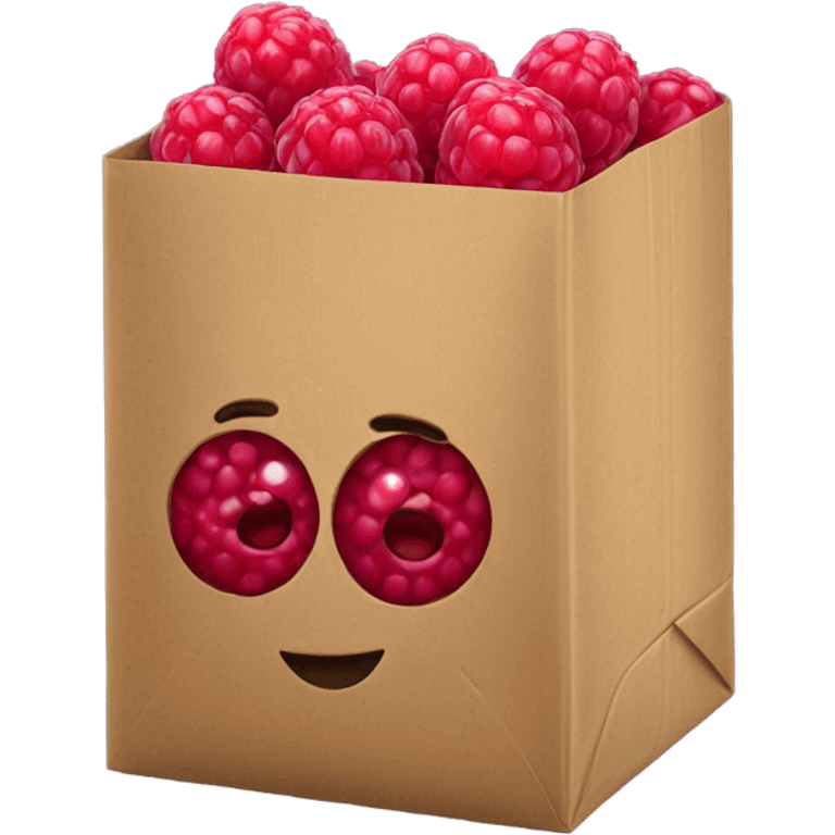 raspberries in a package  emoji