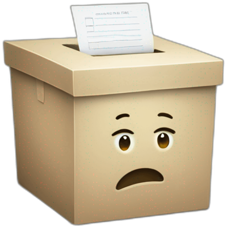 sad ballot box emoji