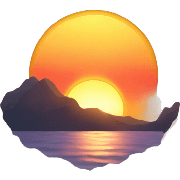 sun rising over a sunset  emoji