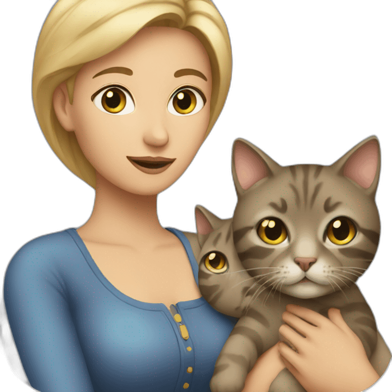 women with cat emoji