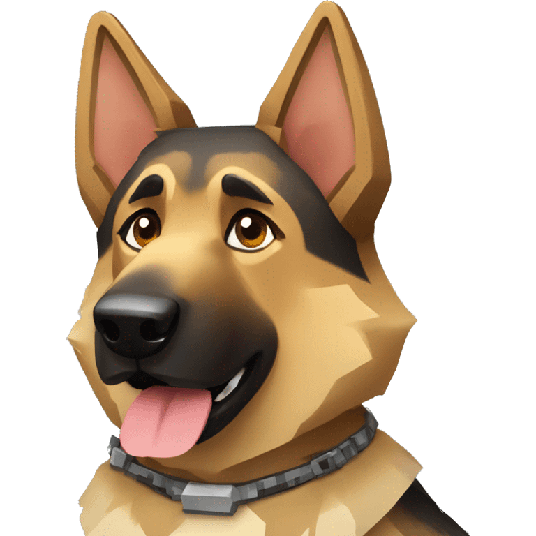 Minecraft German shepherd Alsatian gsd dog emoji