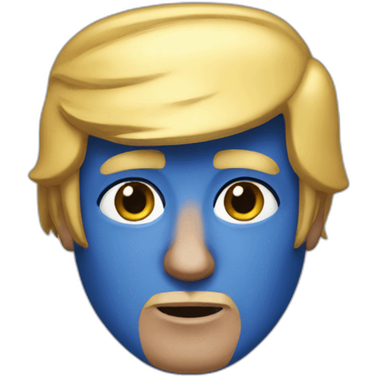 donald trump blue skin emoji