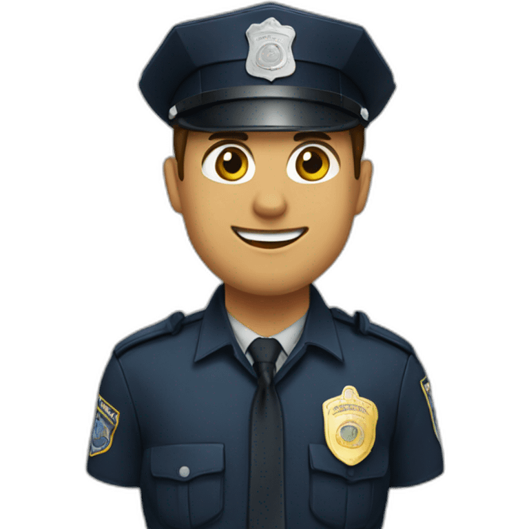 Police officer in a building emoji