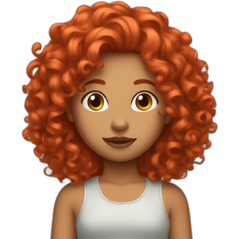 curly red hair emoji