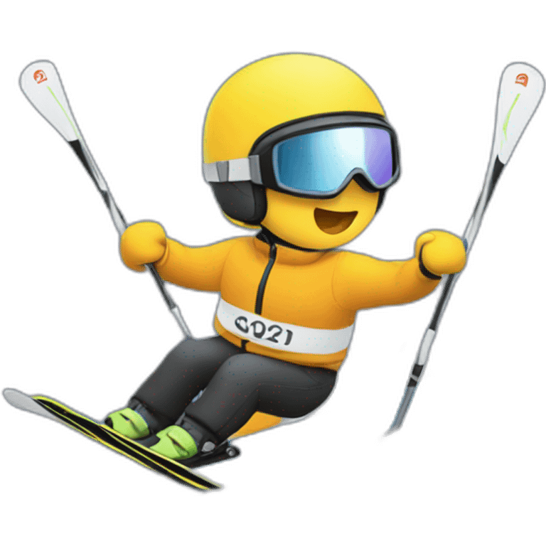 slalom compétition de ski emoji