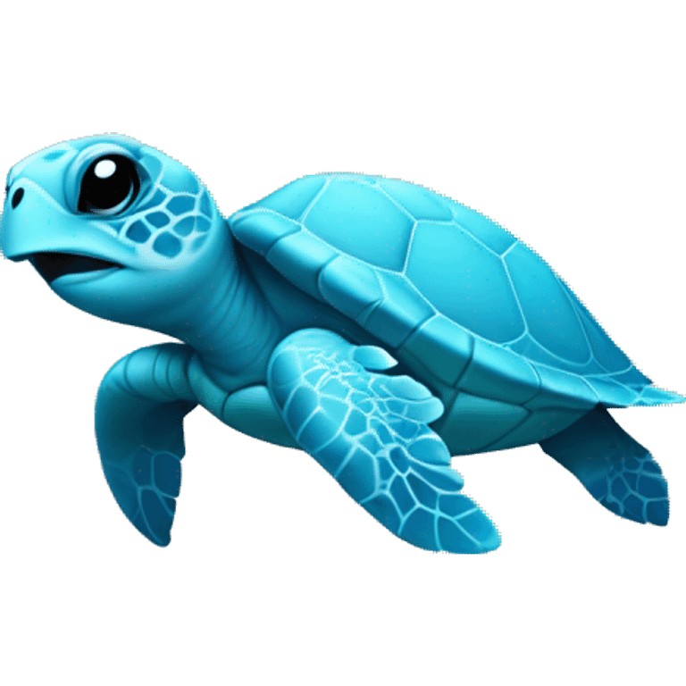 Baby Blue sea turtle emoji