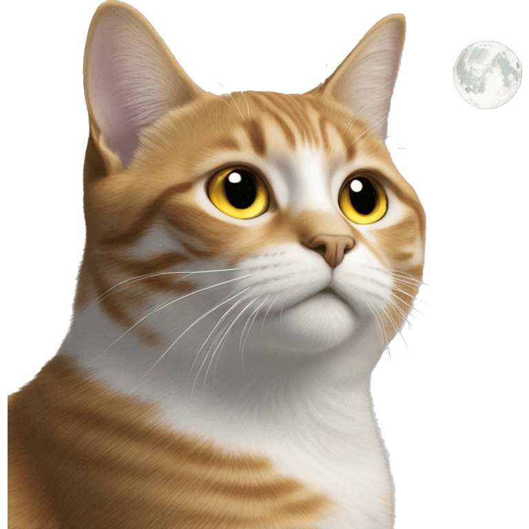 The moon on the cat emoji