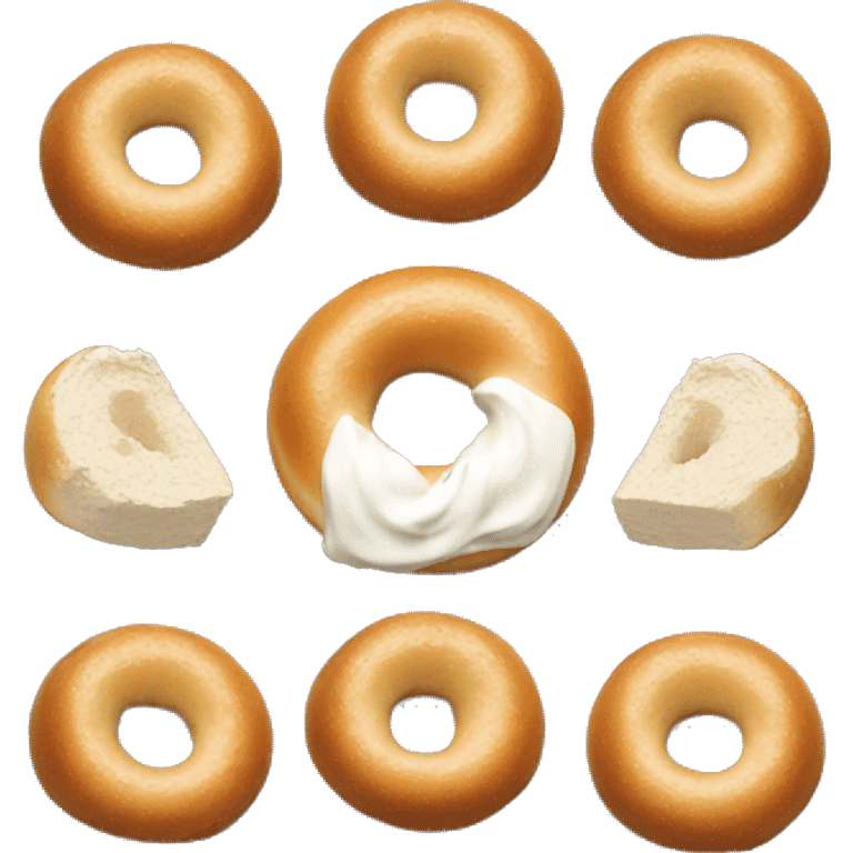 bagel with cream cheese emoji