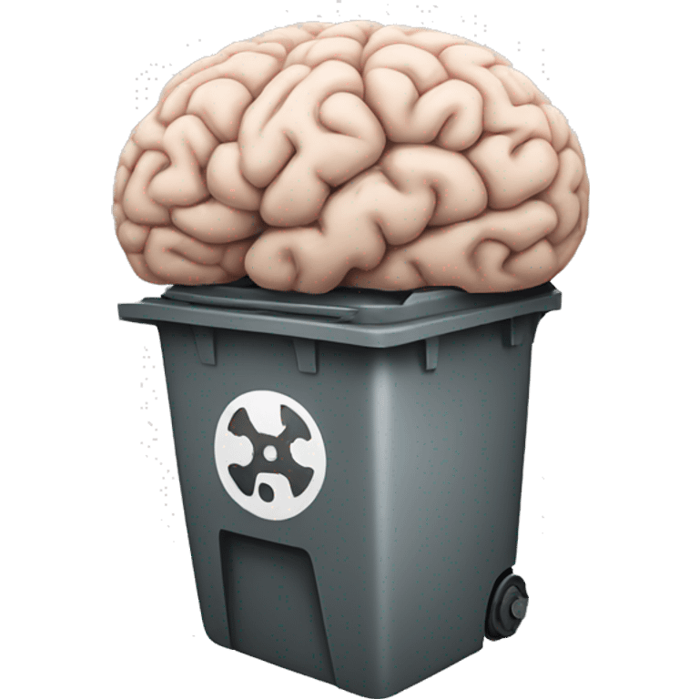 brain in the garbage emoji