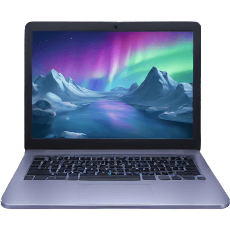 aurora laptop screen emoji