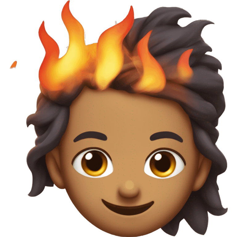 Winking cute fire  emoji