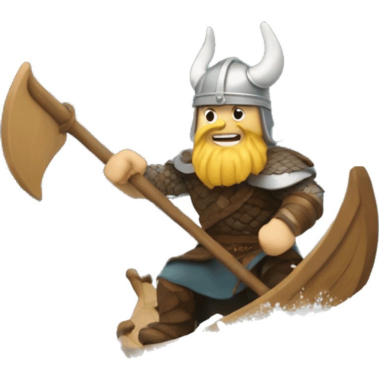 white viking riding a wave  emoji