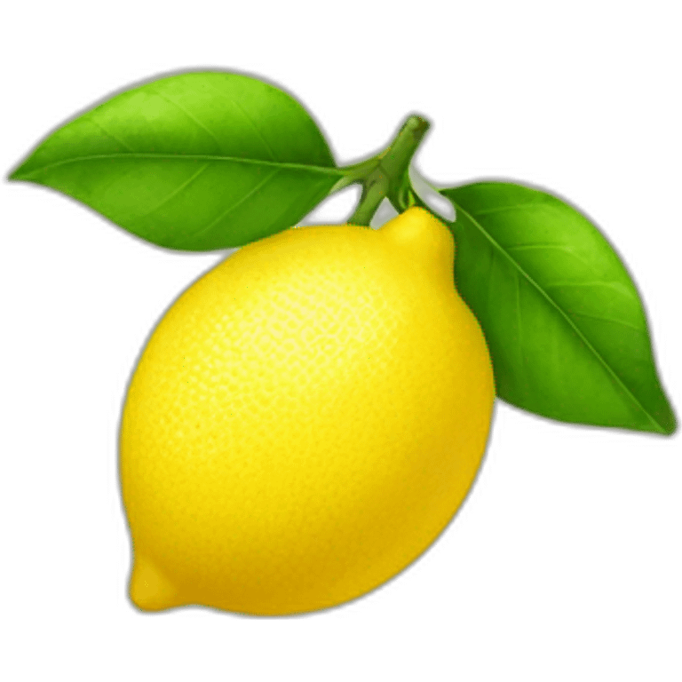 Lemon with leaf emoji