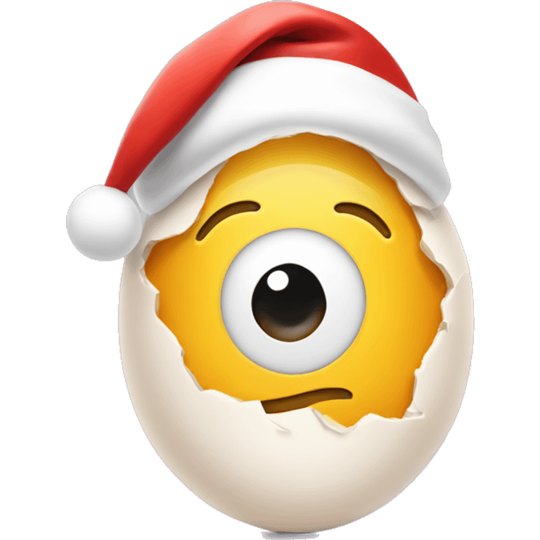 egg with a santa hat emoji