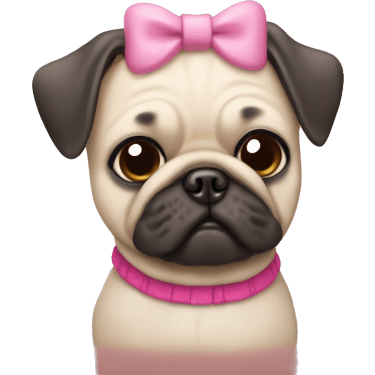 Hello kitty with a pug emoji