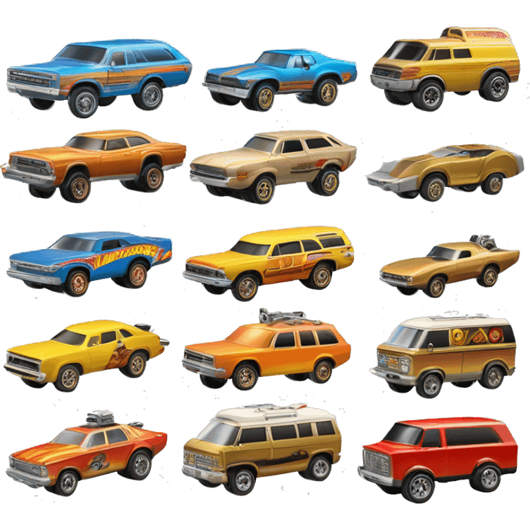 Hot wheels ,A-Team,C-3po 1969 caravan  emoji