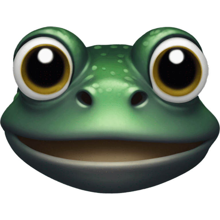 dark Frog face  emoji