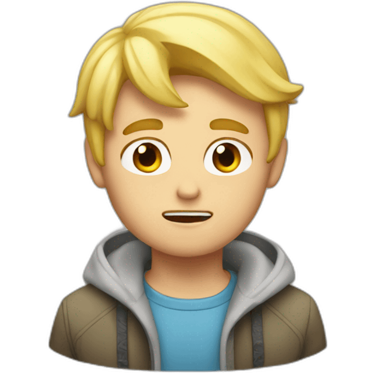 blond guy saying no emoji