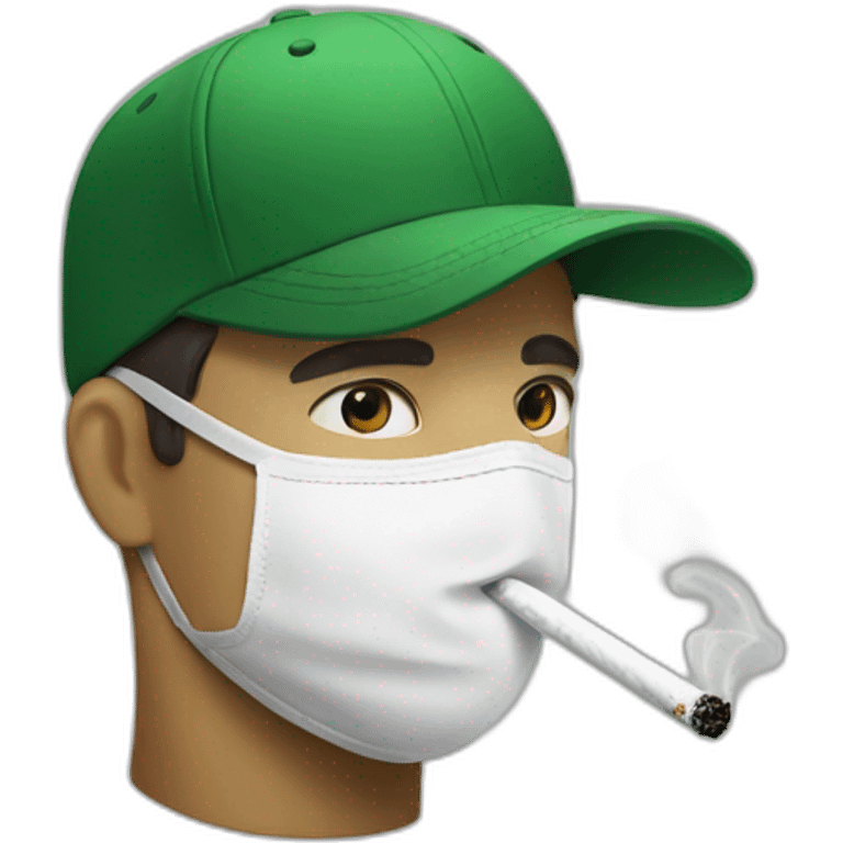 Lacoste smoking friends with white lacoste mask emoji