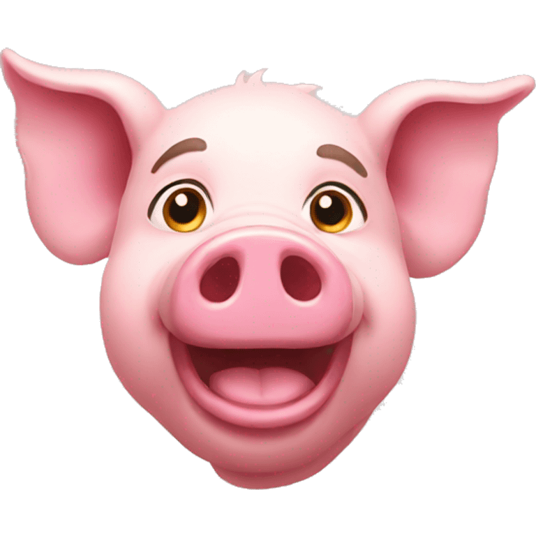 high pig emoji