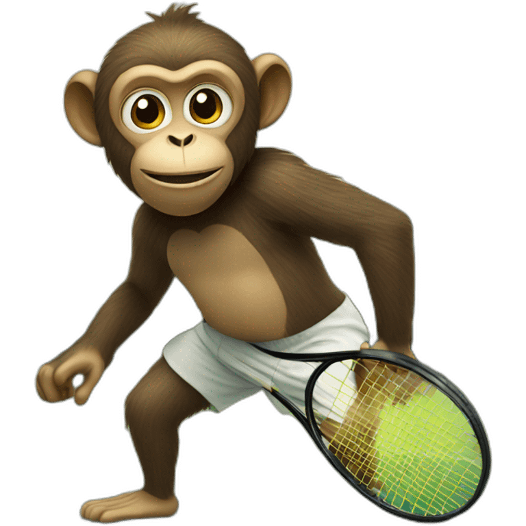 monkey playing tennis emoji