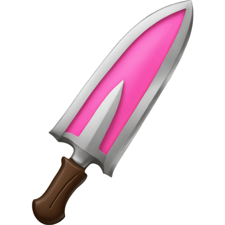 Knift with a pink biw emoji