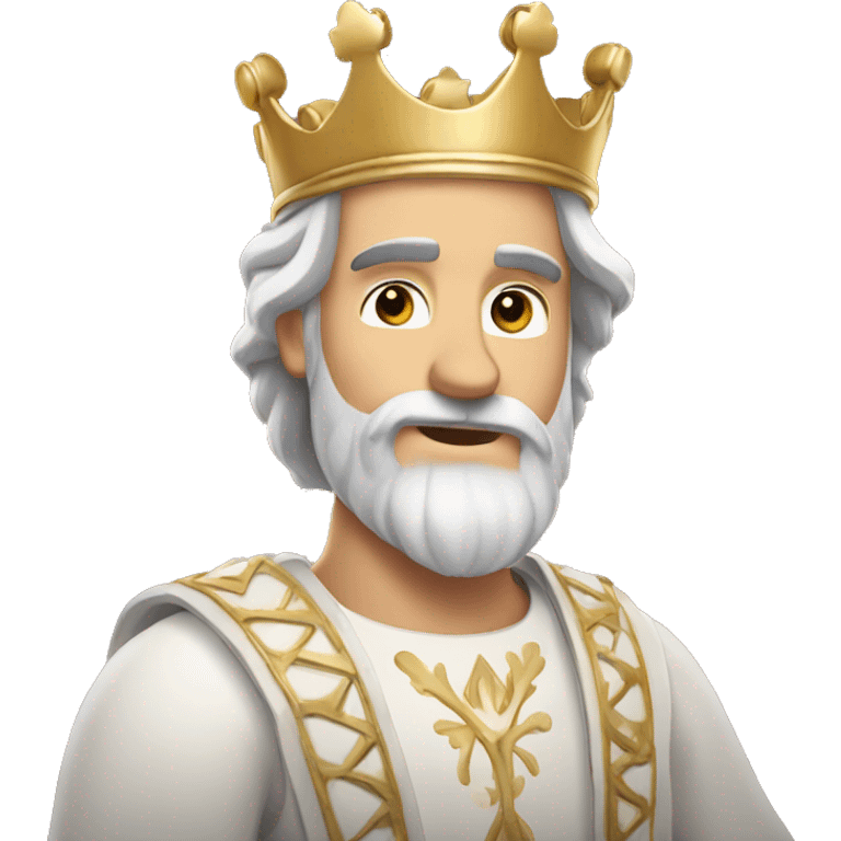 Handsome white bearded king in love emoji