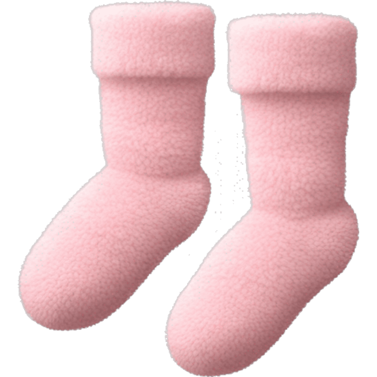 warm fuzzy socks baby pink emoji