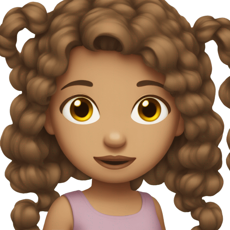 Brown hair Girl with brown hair baby emoji