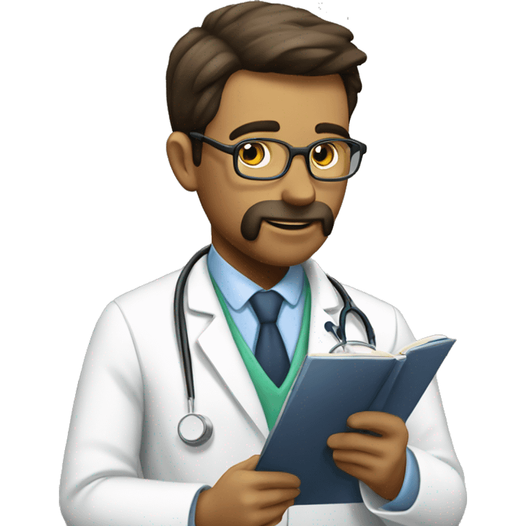 Doctor studying the MIR emoji