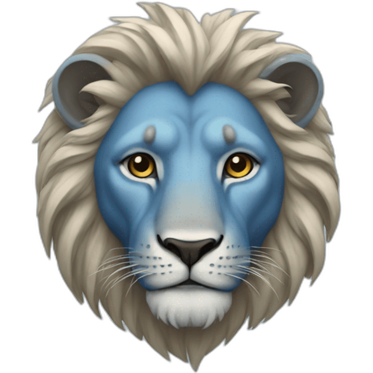 Blue lion emoji