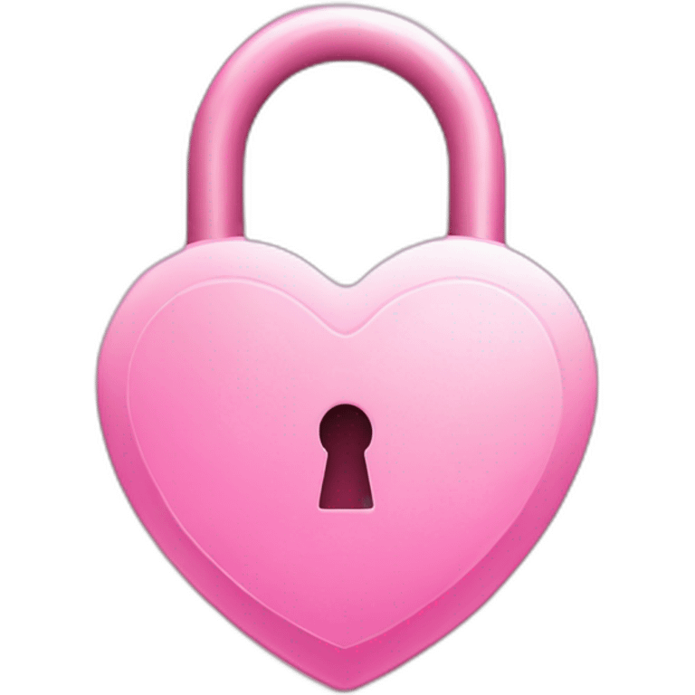 Pink Heart shaped lock emoji