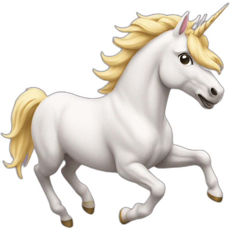 Running unicorn emoji