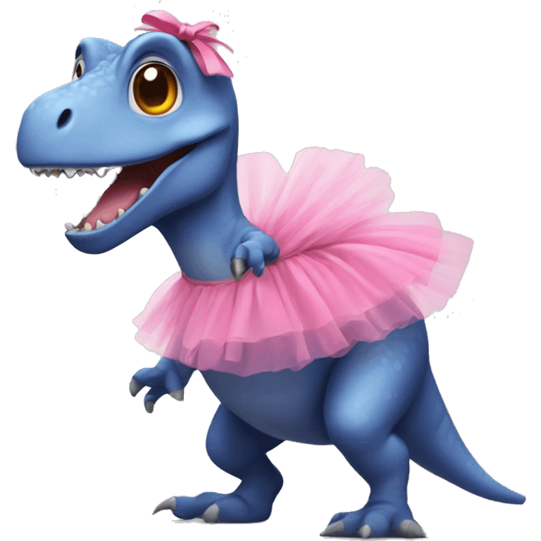 dinosaur wearing a tutu emoji