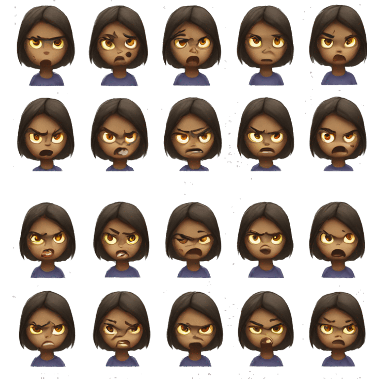 Girl being angry emoji