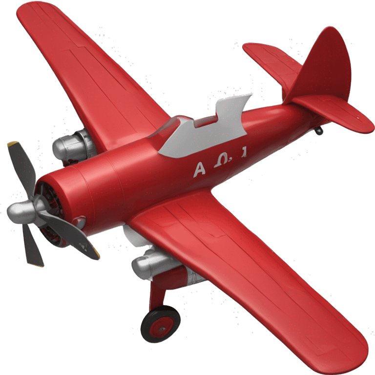 Amelia Earhart's Lockheed Vega 5B model in red emoji