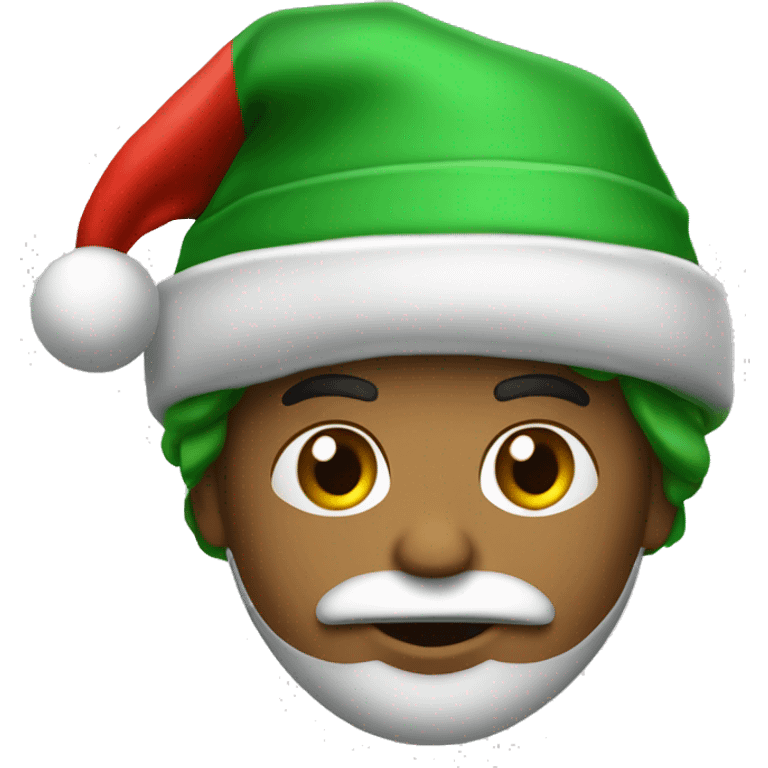 Tubarão com um gorro de navidad emoji